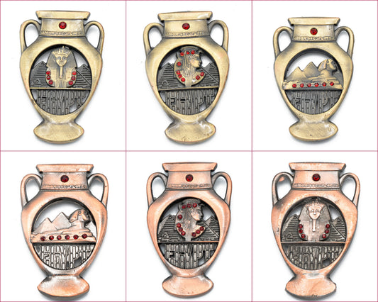 Brass Egyptian Fridge Magnet Add a Touch of Luxury to Your Kitchen - BeadsFindingDepot