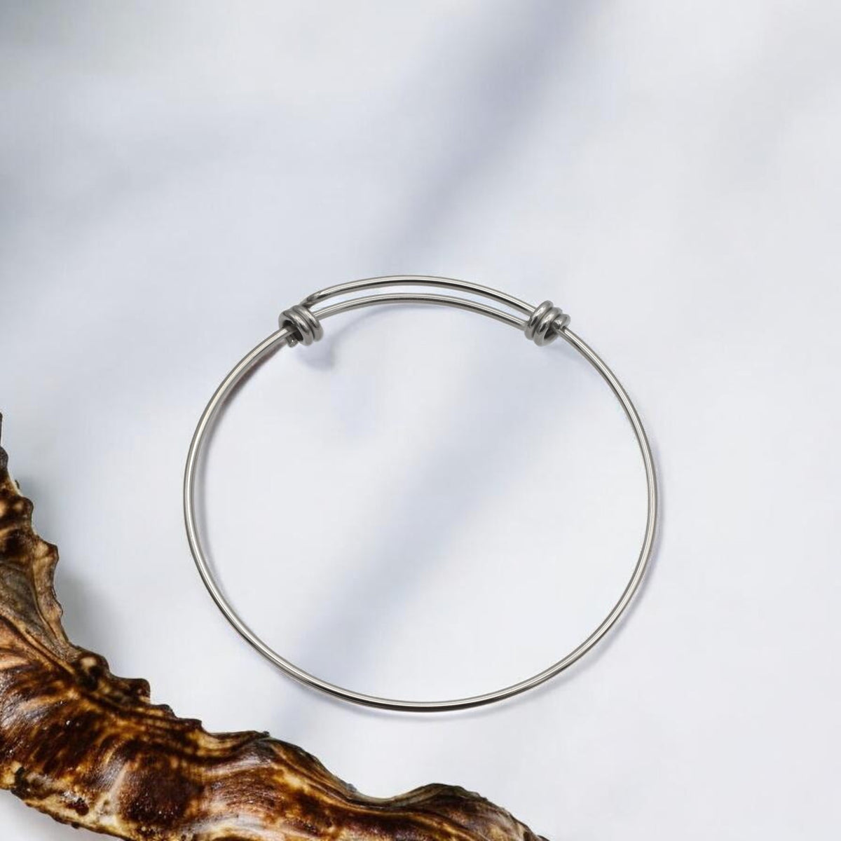 Stainless Steel Bangle Adjustable Bracelet Base - Durable Metal Bangle 2mm Wire Thickness
