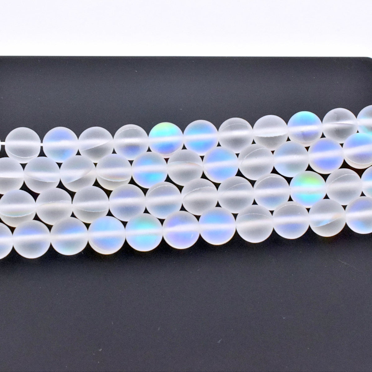 Matte White Opal Gemstone Beads for jewelry making 6mm 8mm 10mm jewelry making supplies - detail image 4