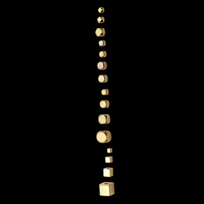 18K Gold Square and Cube Spacer Beads   Mixed Sizes for Jewelry Making USA Seller Sold 20 PCs/PK jewelry making supplies -...