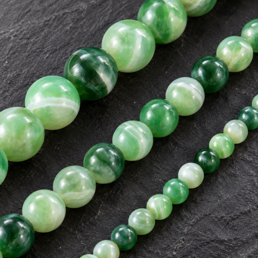 Green lace agate - dark close-up
