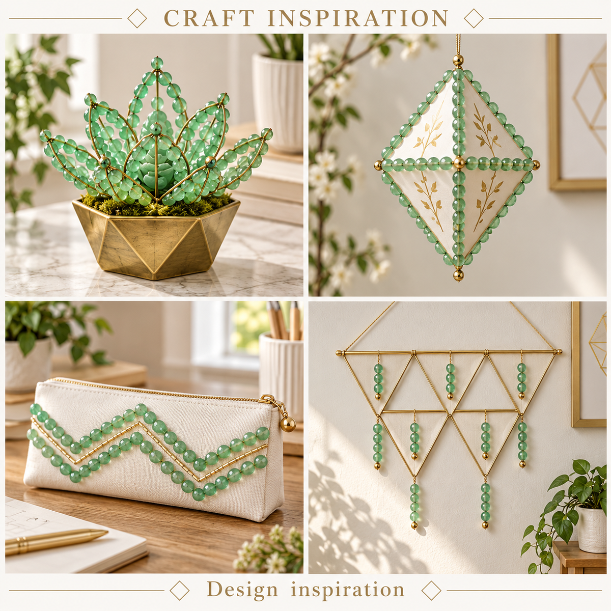 Jade Faceted Round Green - craft inspiration