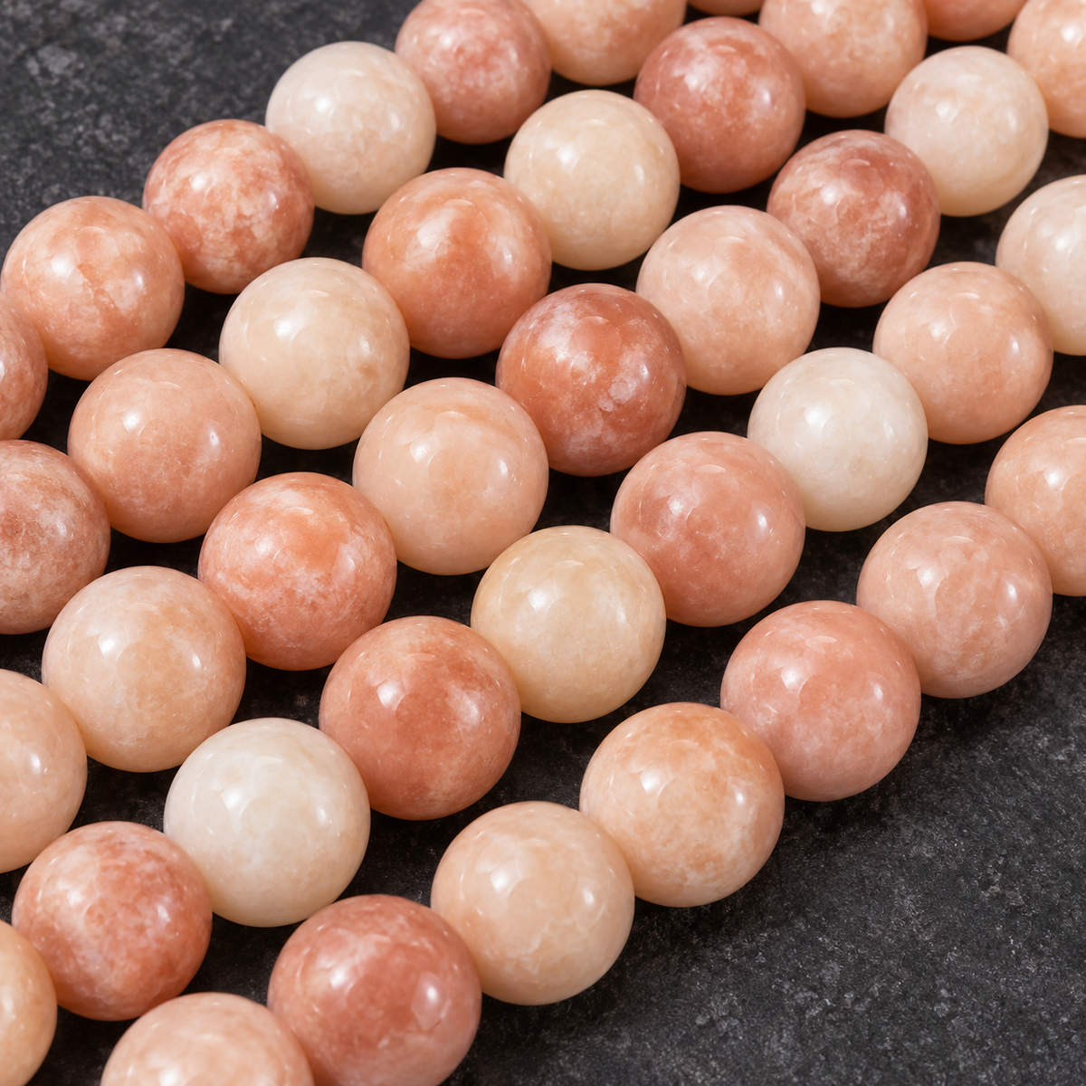 Red Aventurine - dark close-up