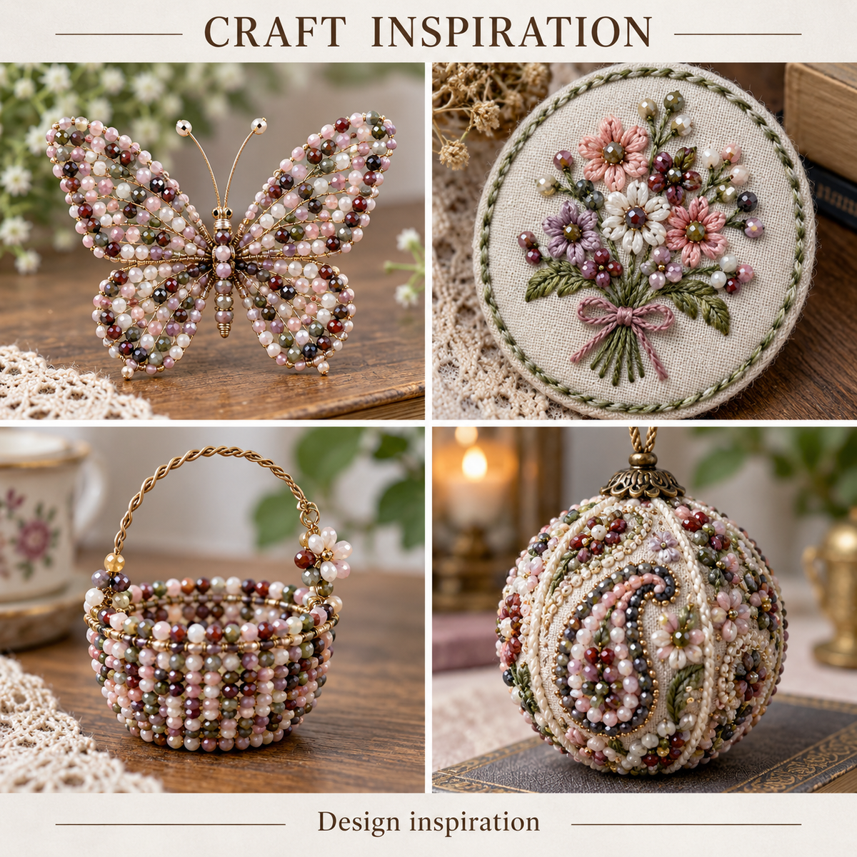 Faceted Round Mixed Stone - craft inspiration