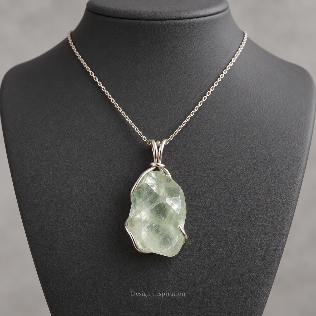 Green Quartz Nugget - neck display