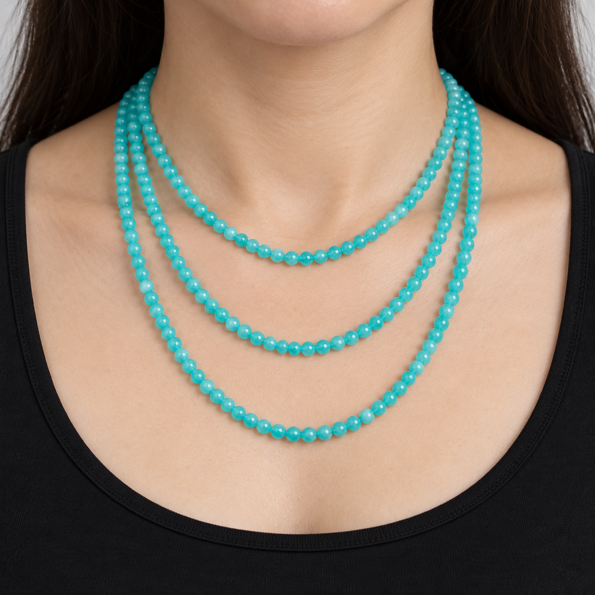 Turquoise Dead Agate - necklace styling example