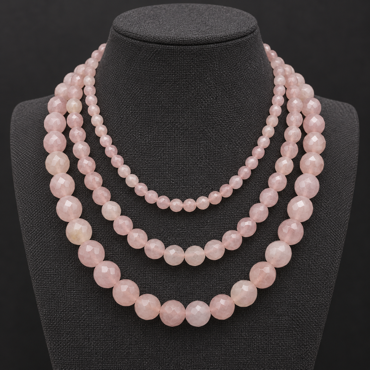 Rose Quartz - neck display