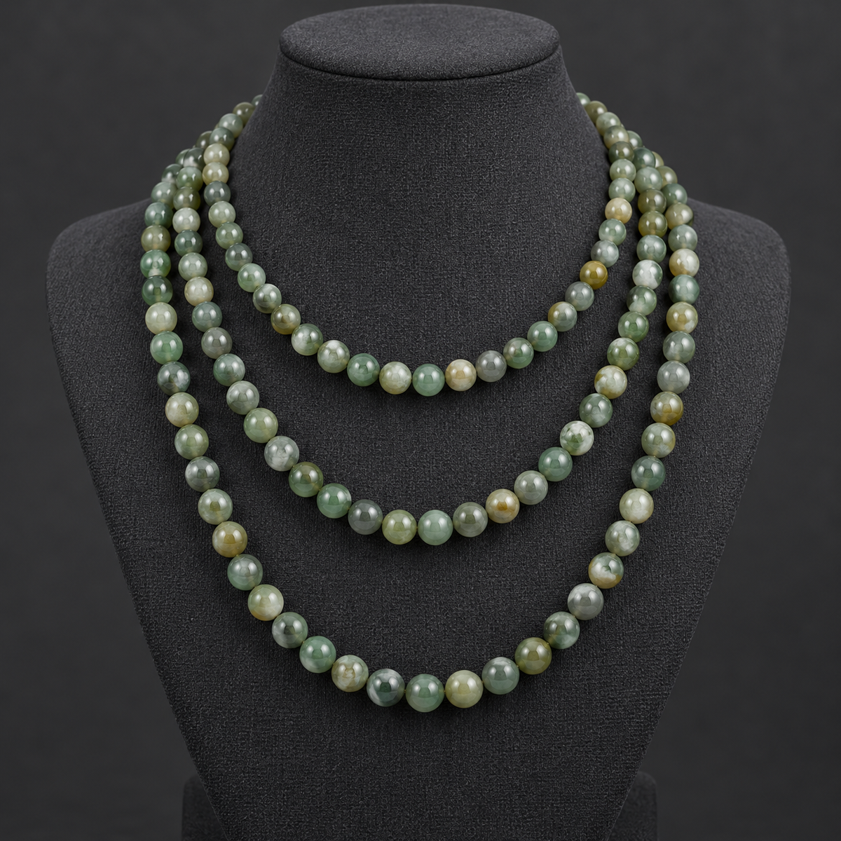 African Green Agate - neck display