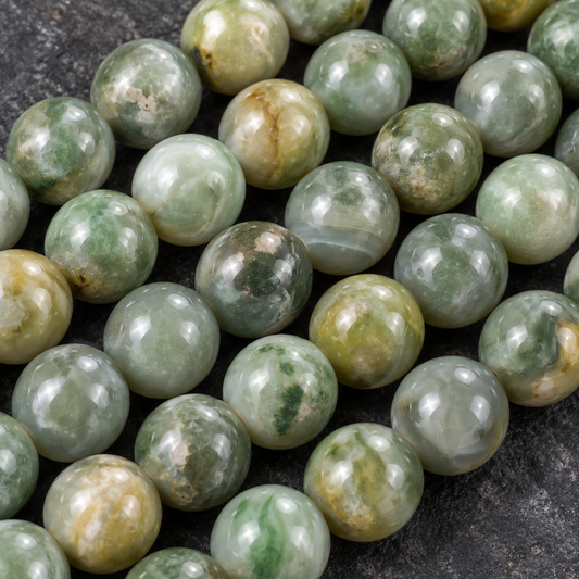 African Green Agate - dark close-up