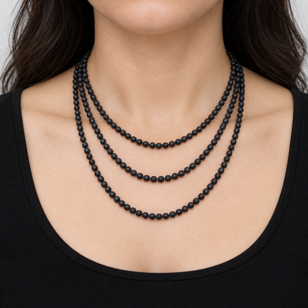 Onyx Matte - necklace styling example
