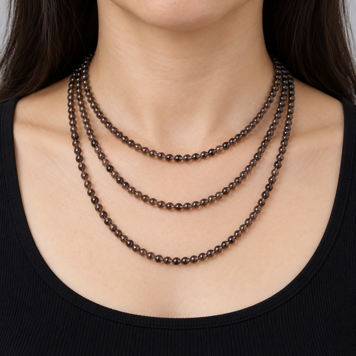 Smoky Quartz - necklace styling example