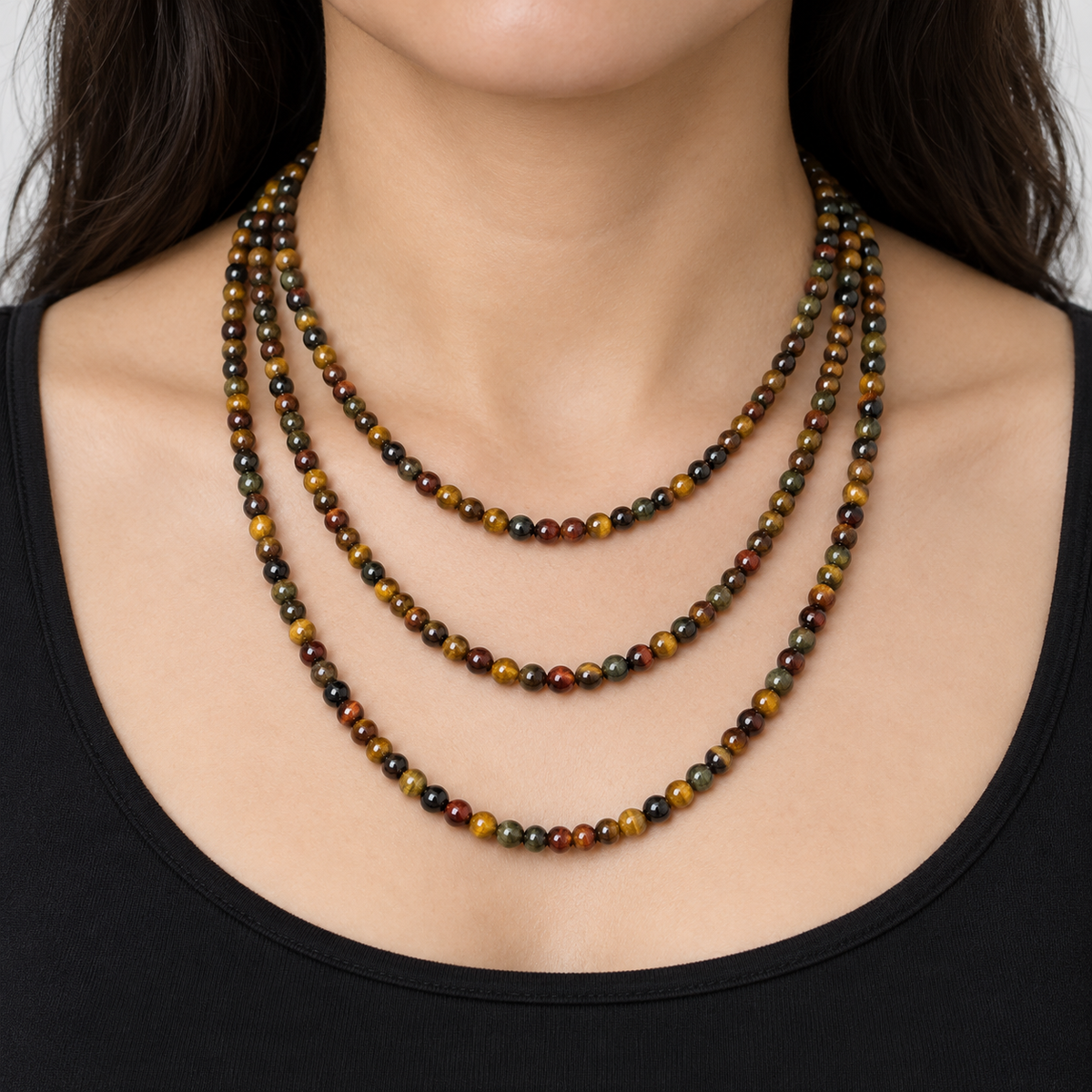 Tiger Eye - necklace styling example