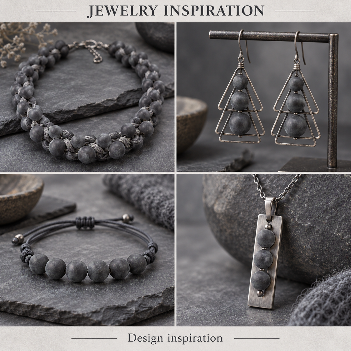 Matte Dusty Onyx - jewelry inspiration