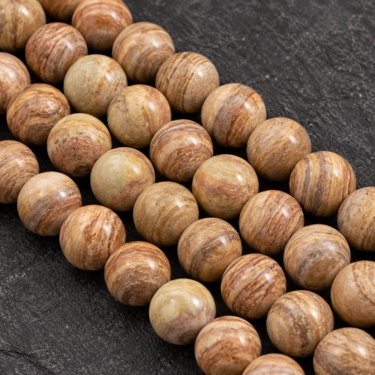Wooden Jasper - dark close-up
