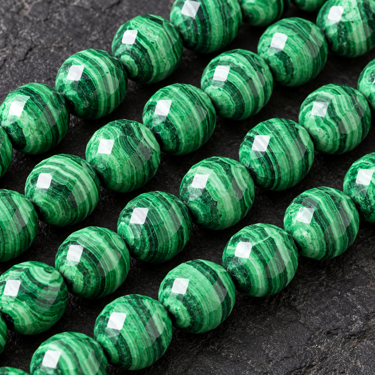 Malachite - dark close-up