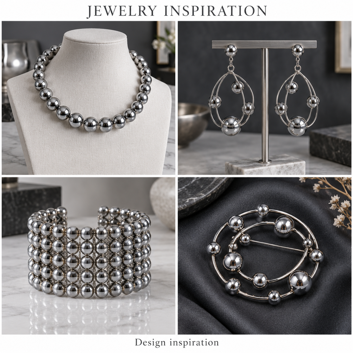 Hematite Round - jewelry inspiration