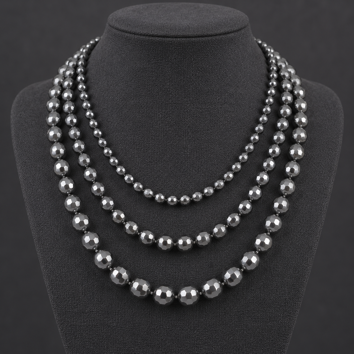 Hematite Round - neck display