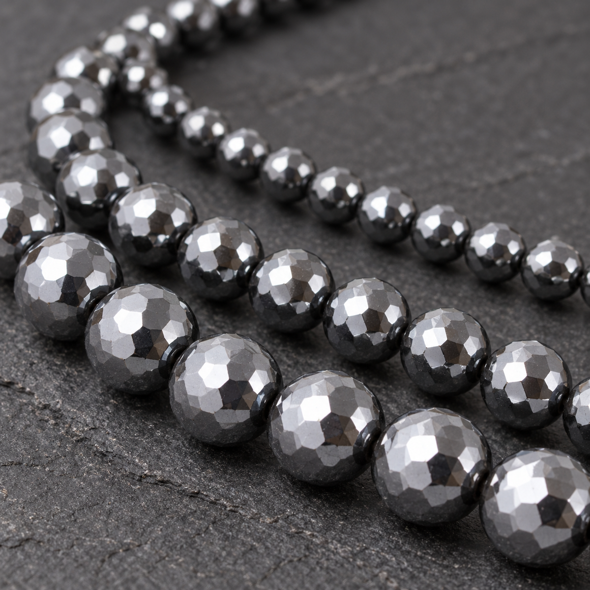 Hematite Round - dark close-up