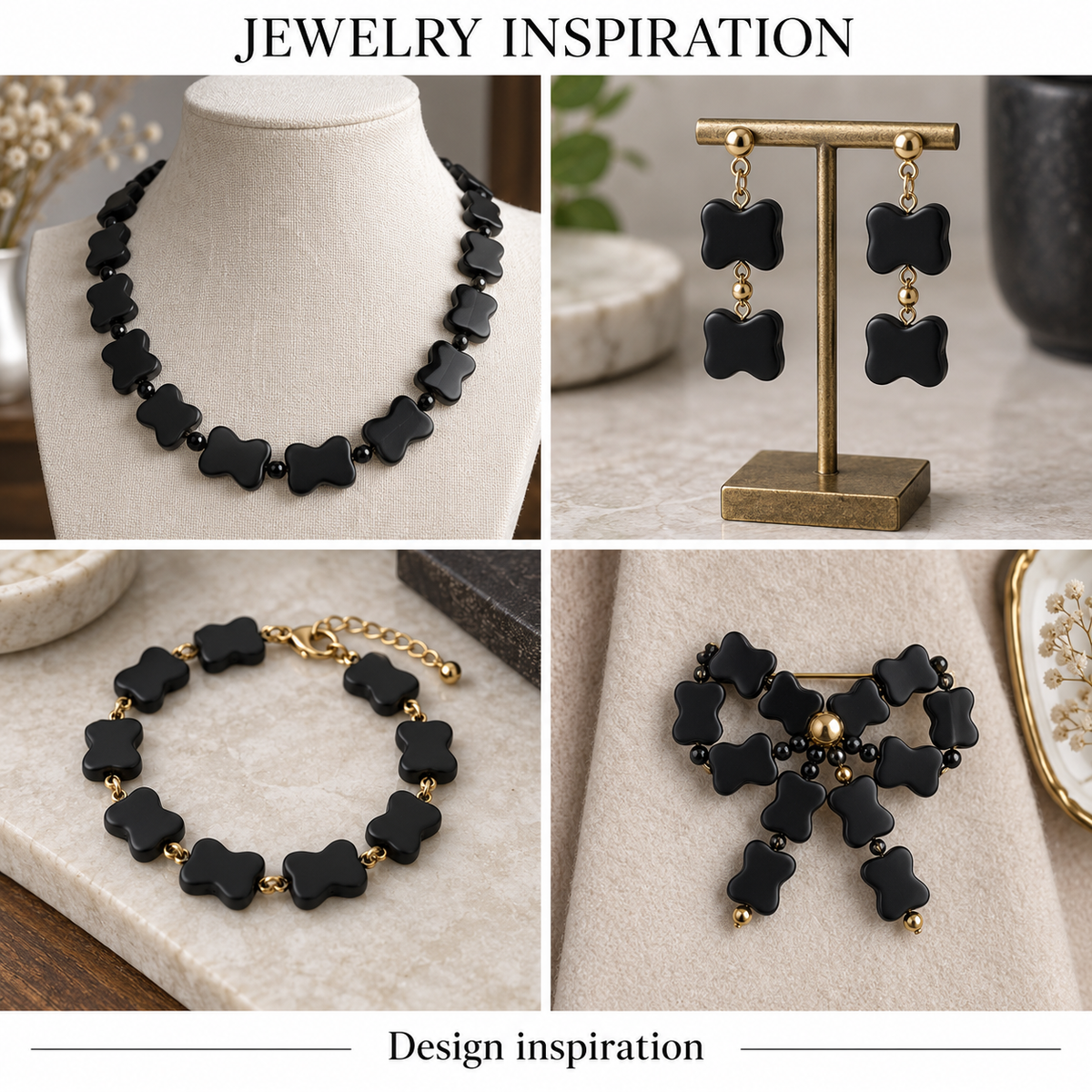 Onyx Stone Beads - 10x11mm Abstract Shapes | 33pcs Strand, 1mm Hole, Natural Black Gemstone - jewelry inspiration