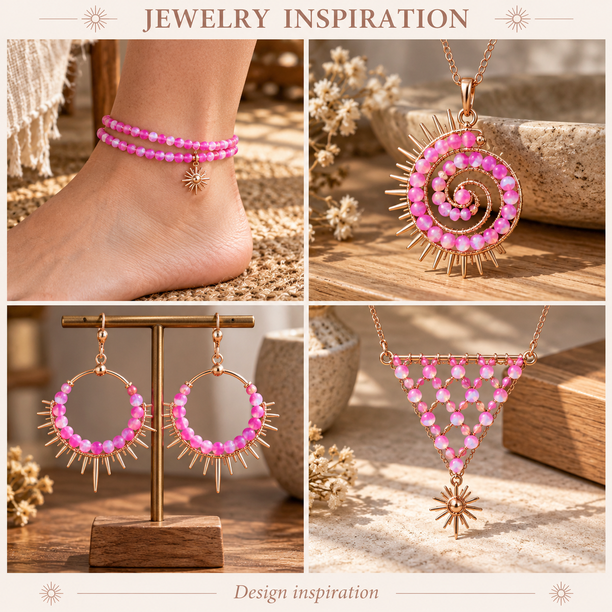 Matte Pink Opal - jewelry inspiration