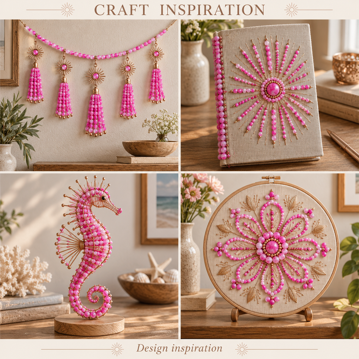 Matte Pink Opal - craft inspiration