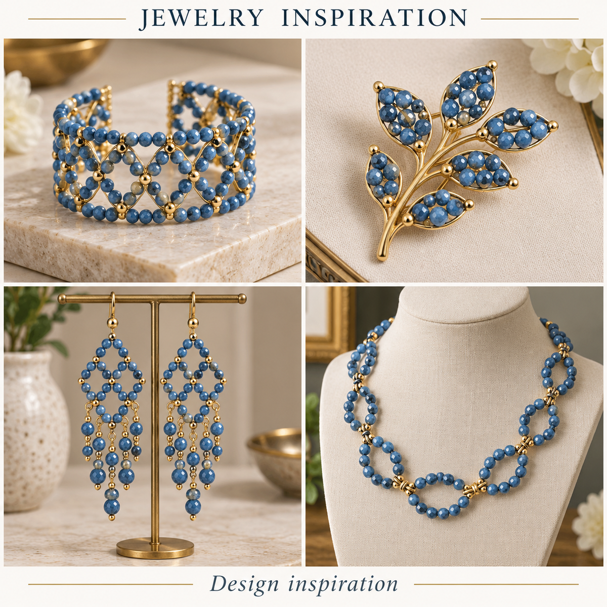Polished Blue Facets - jewelry inspiration