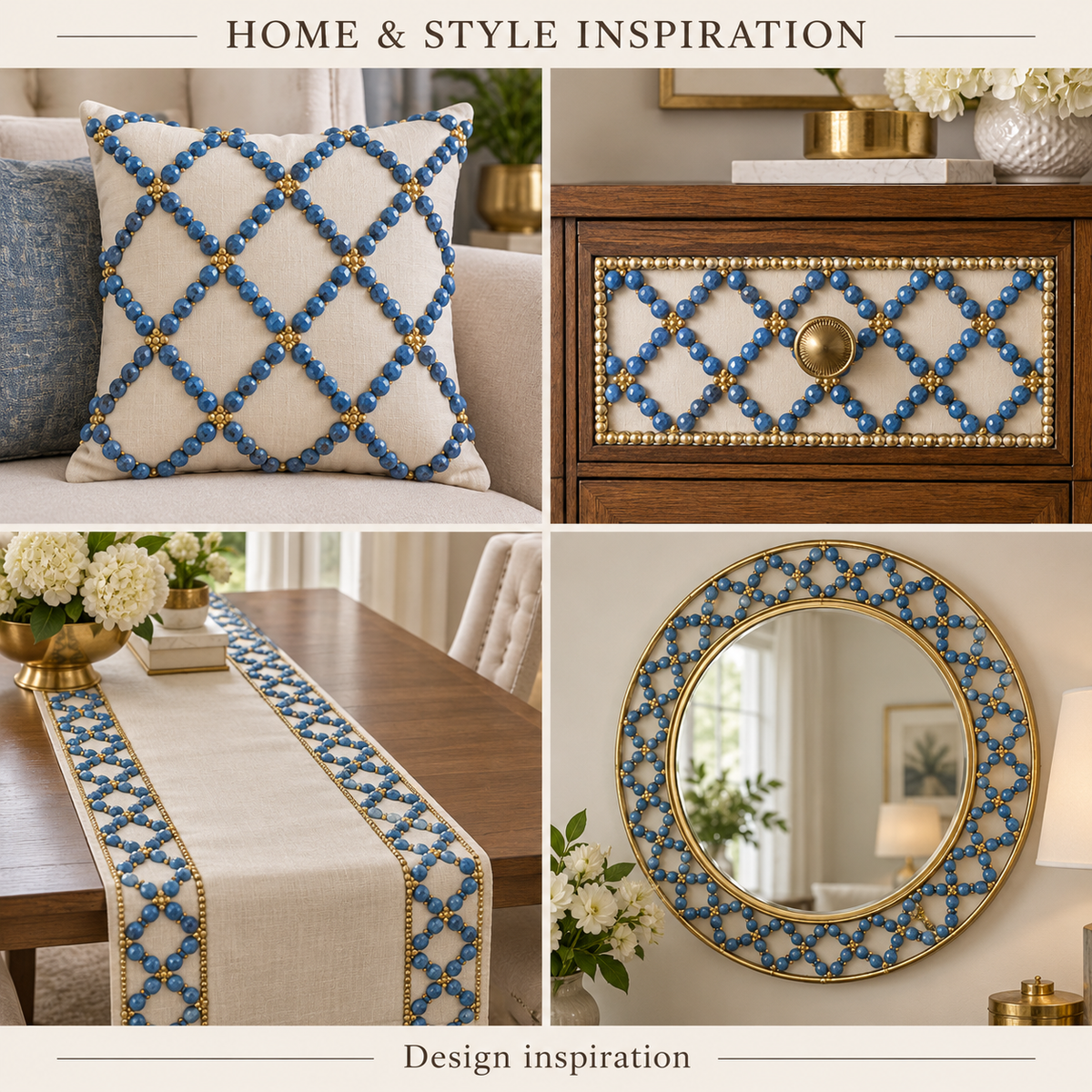 Polished Blue Facets - home and accessory inspiration