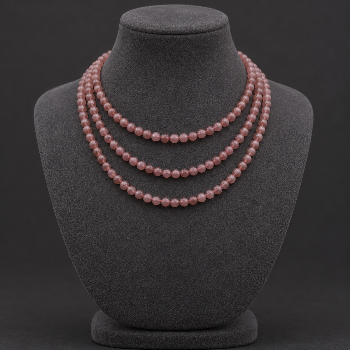Strawberry Tourmaline - neck display