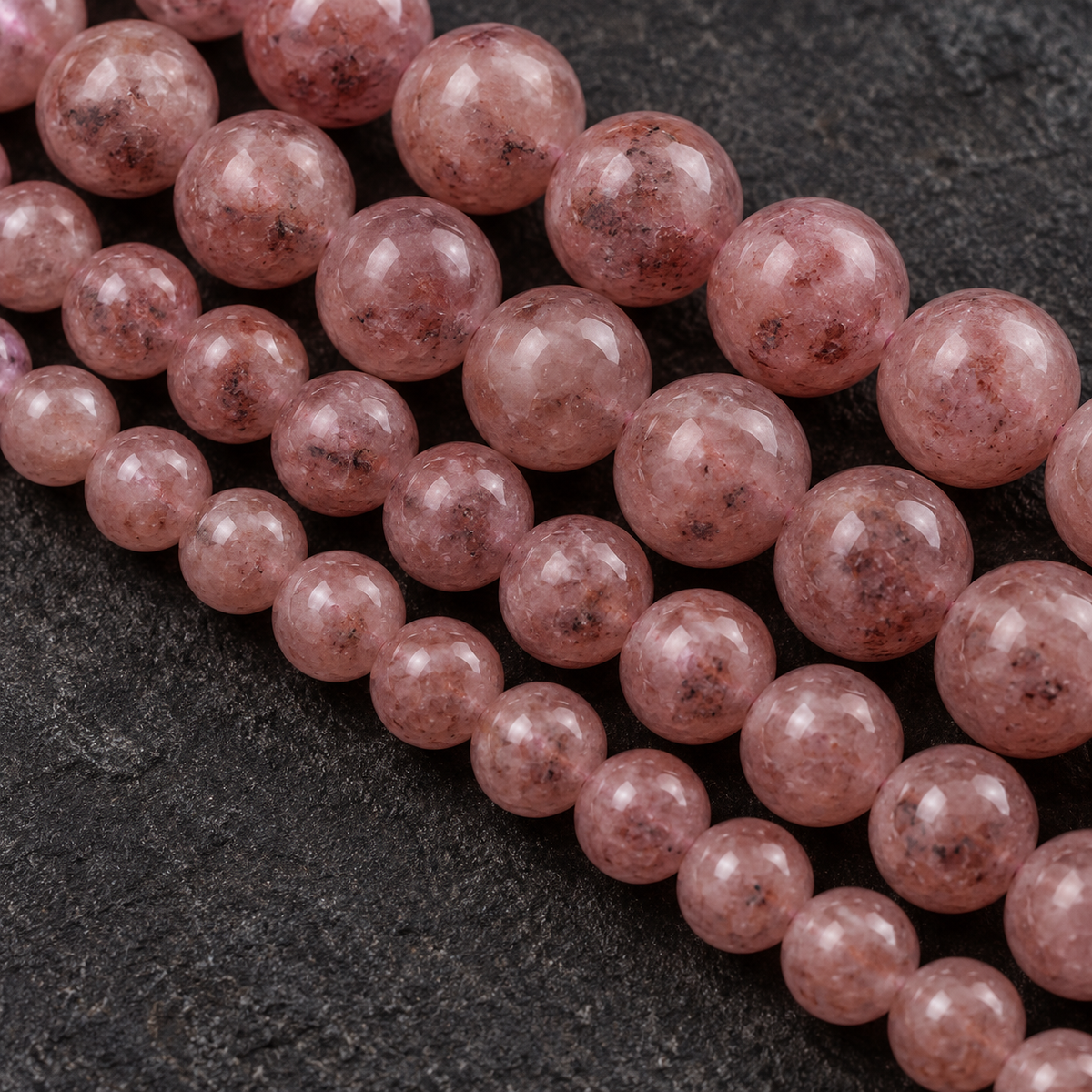 Strawberry Tourmaline - dark close-up