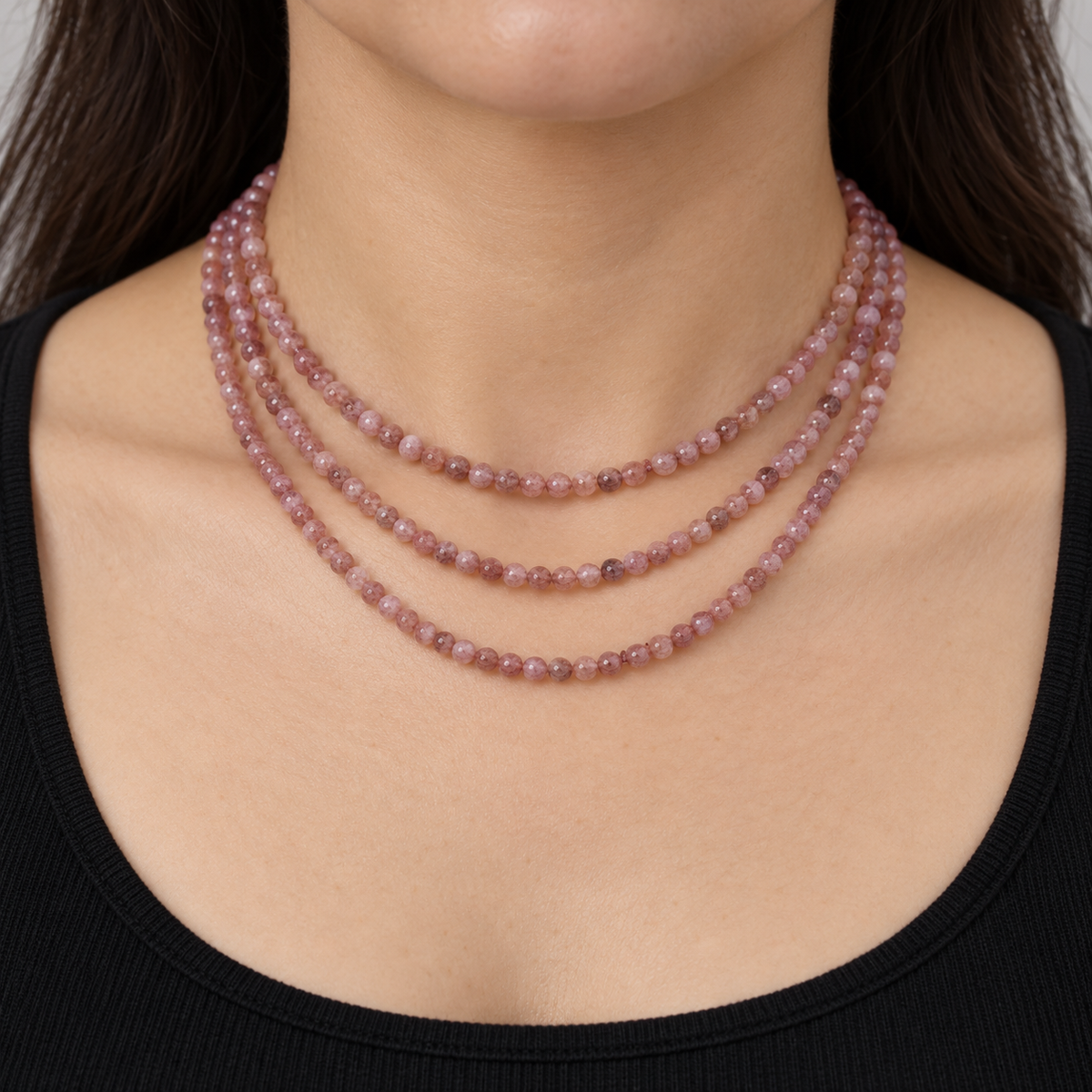 Strawberry Tourmaline - necklace styling example