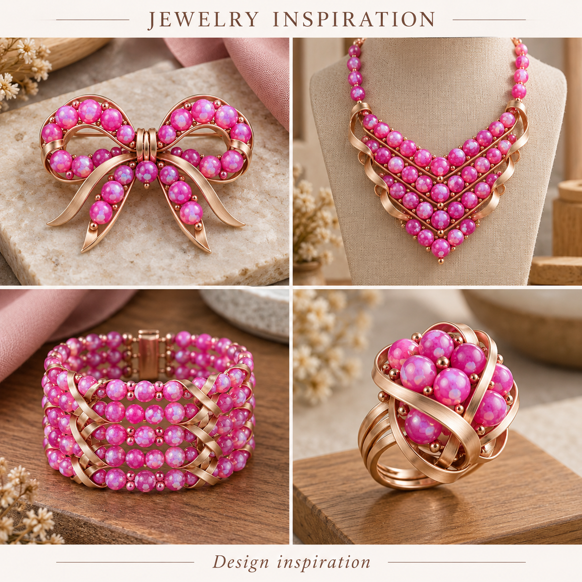 Matte Fuchsia Opal - jewelry inspiration