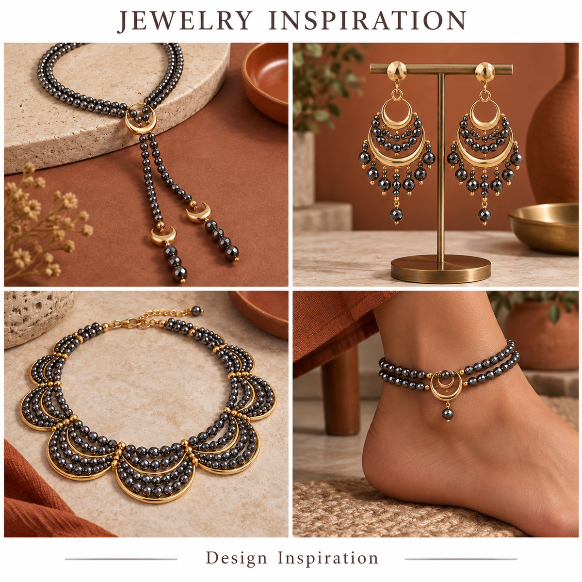 Faceted Hematite - jewelry inspiration