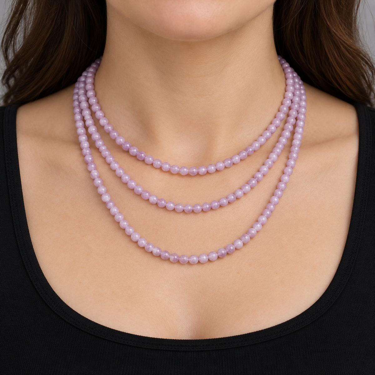 Purple Kunzite - necklace styling example
