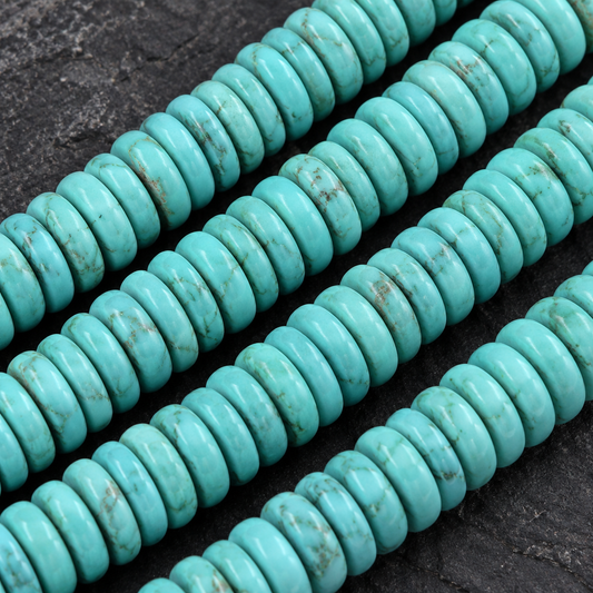 Turquoise Howlite - dark close-up