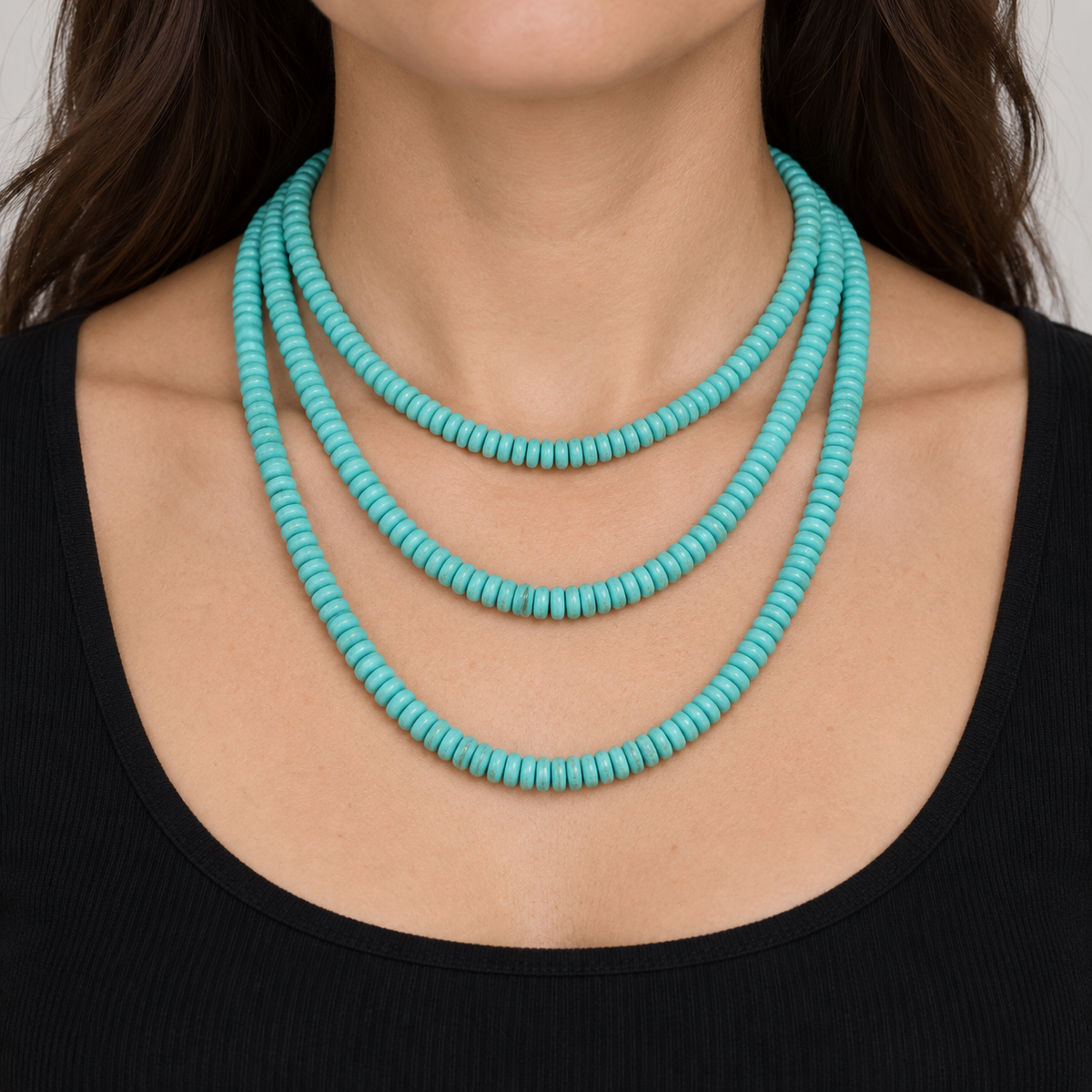 Turquoise Howlite - necklace styling example
