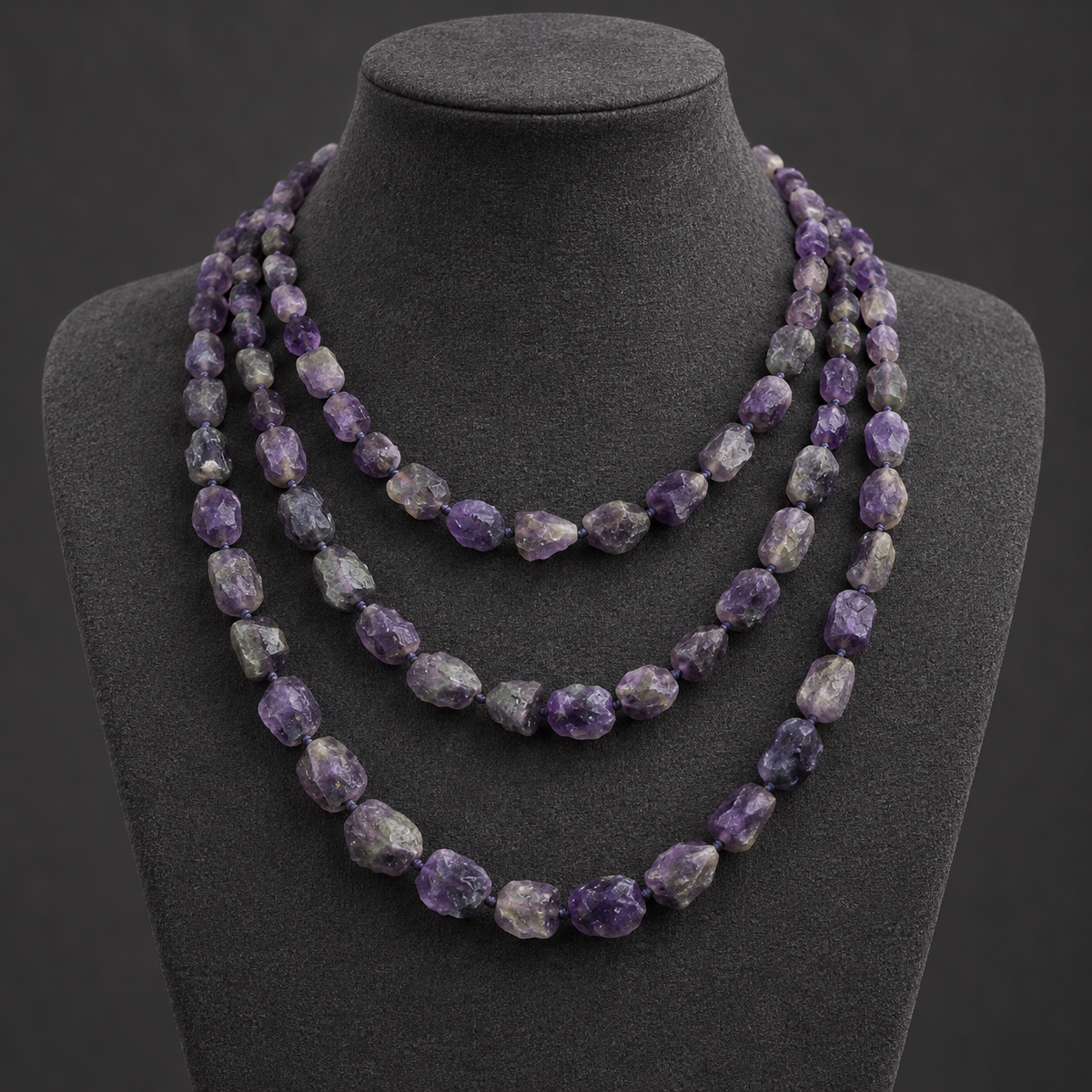 Raw Amethyst - neck display
