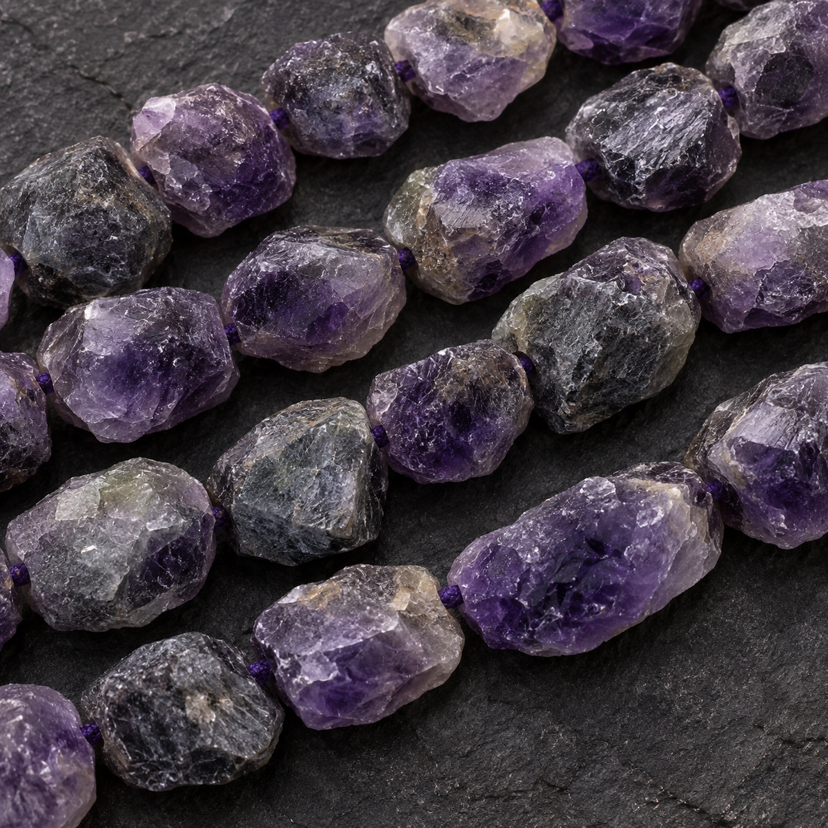 Raw Amethyst - dark close-up