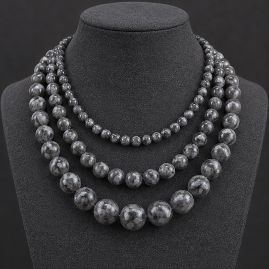 Black Larvikite - neck display