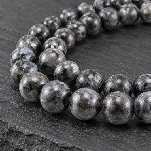 Black Larvikite - dark close-up