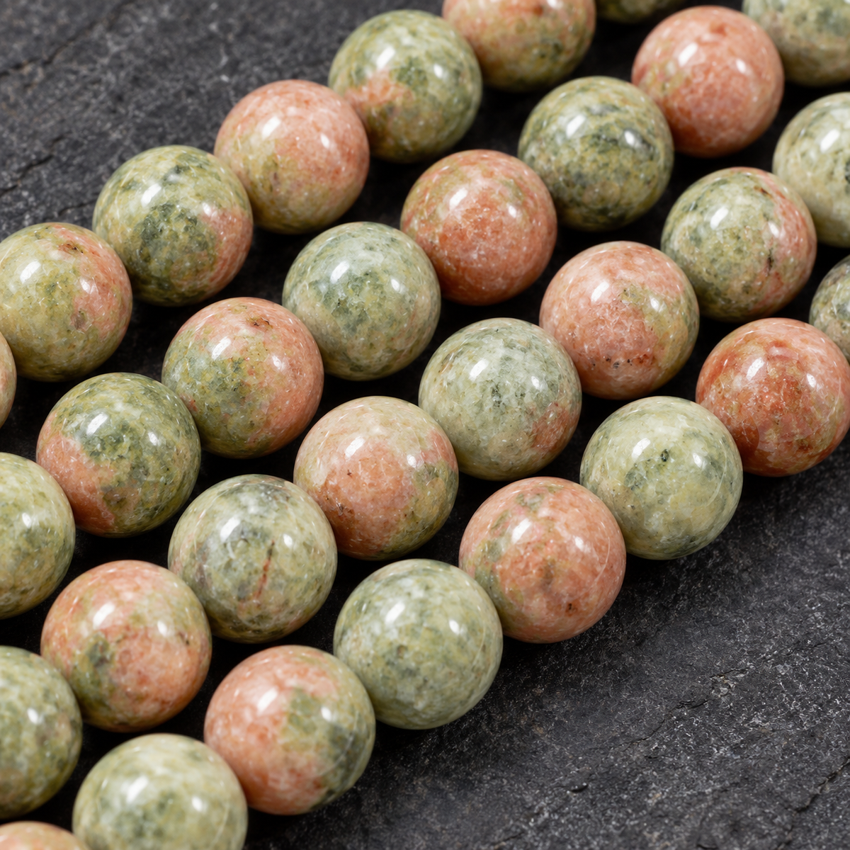Unakite - dark close-up
