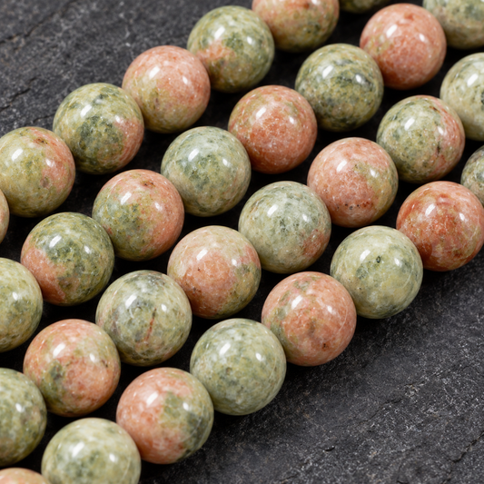 Unakite - dark close-up