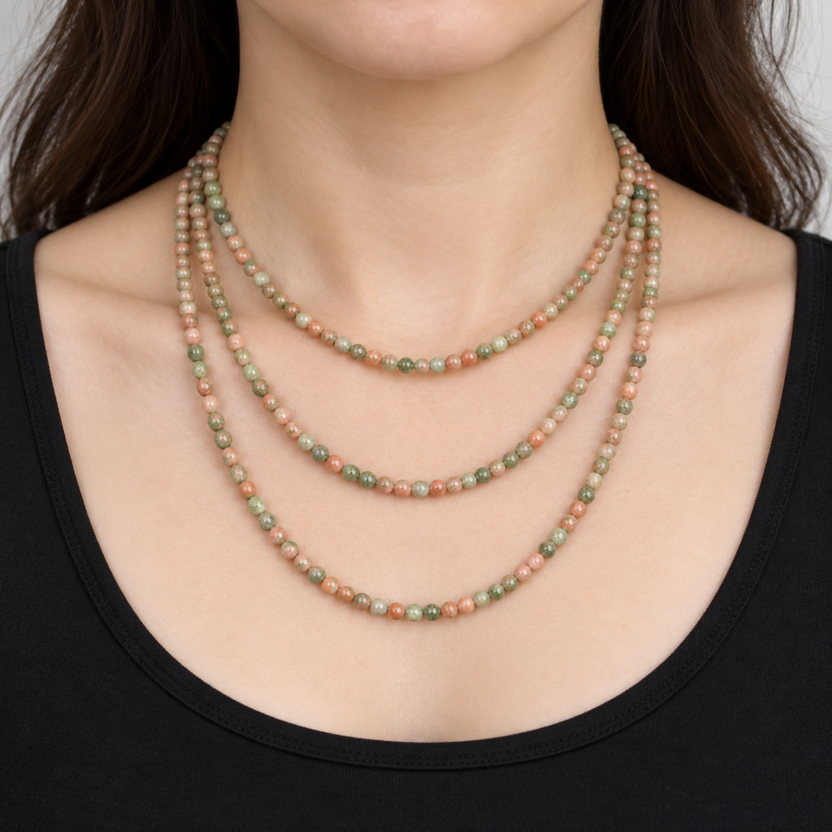 Unakite - necklace styling example