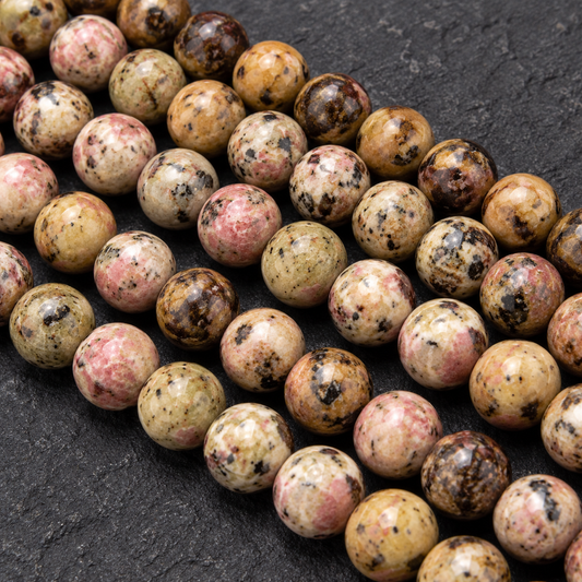 Sesame Jasper - dark close-up