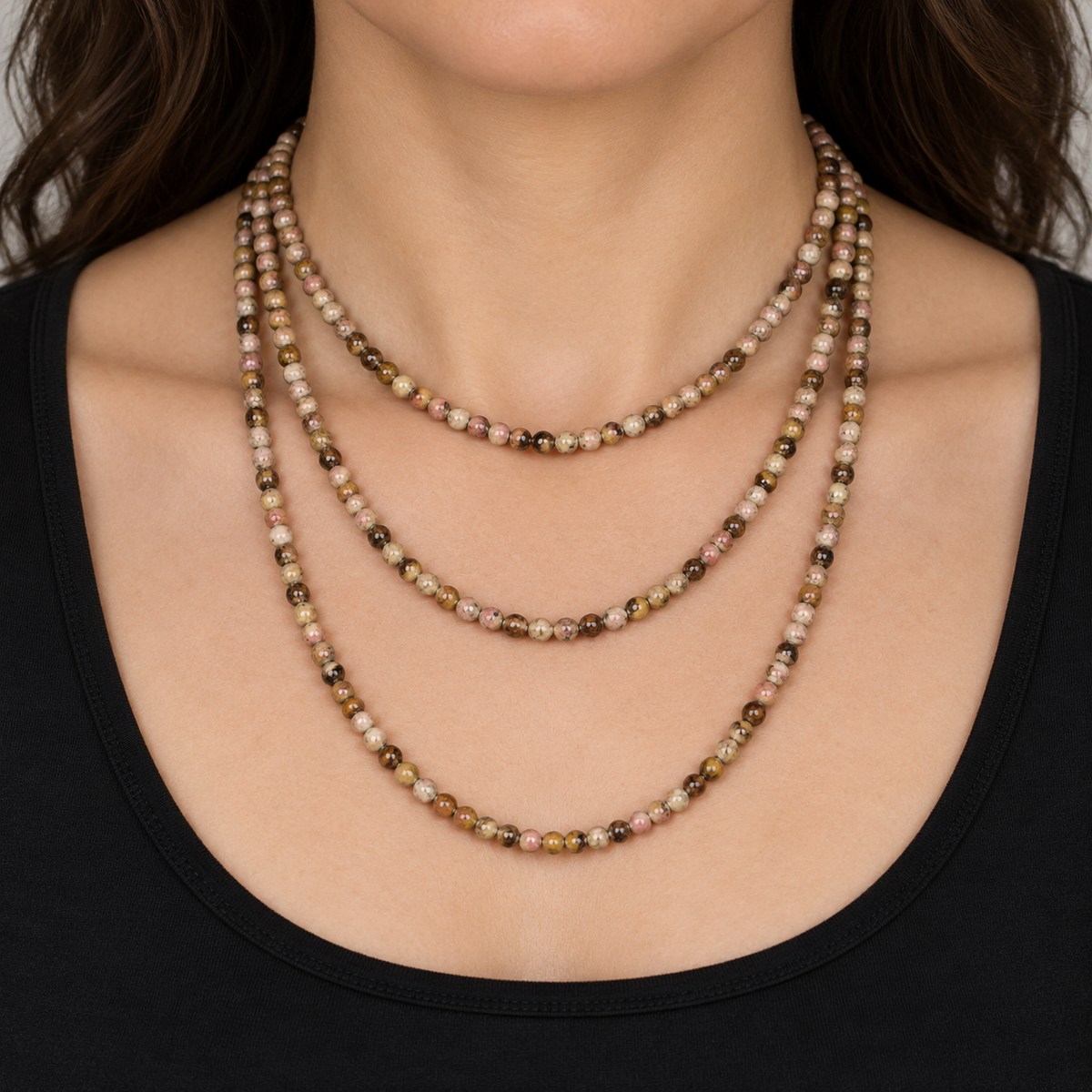 Sesame Jasper - necklace styling example
