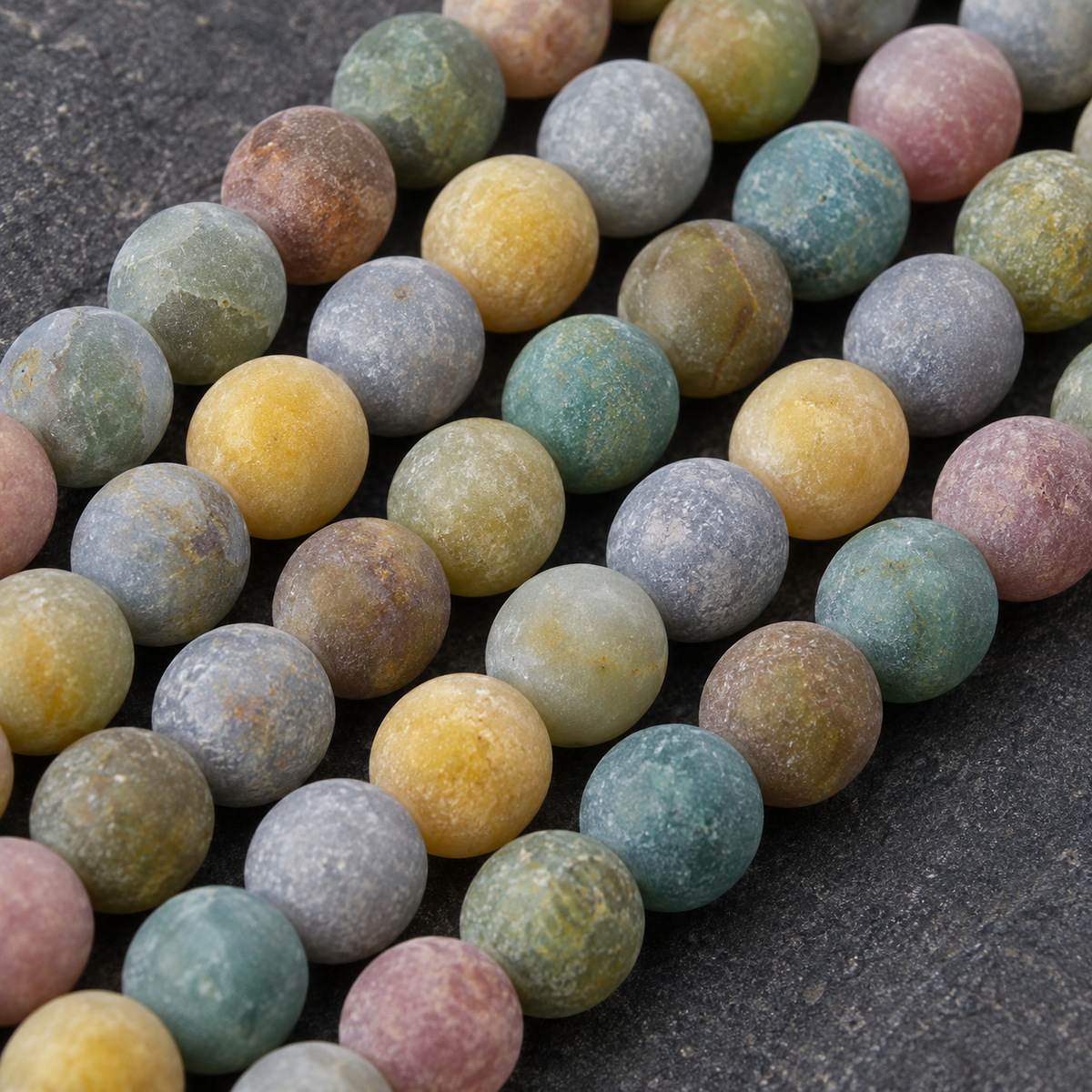 Matte Indian Agate - dark close-up