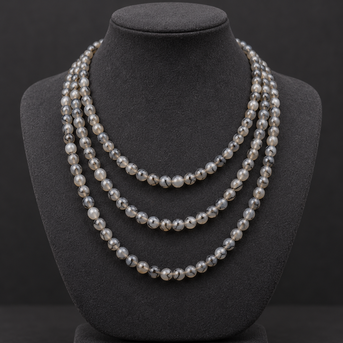 Gray Dragon Agate - neck display
