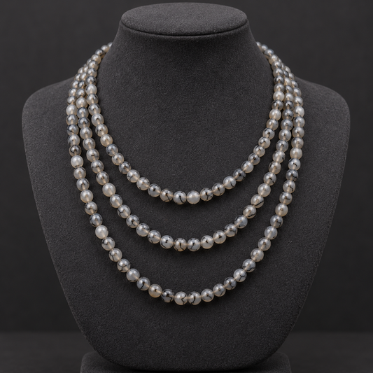 Gray Dragon Agate - neck display
