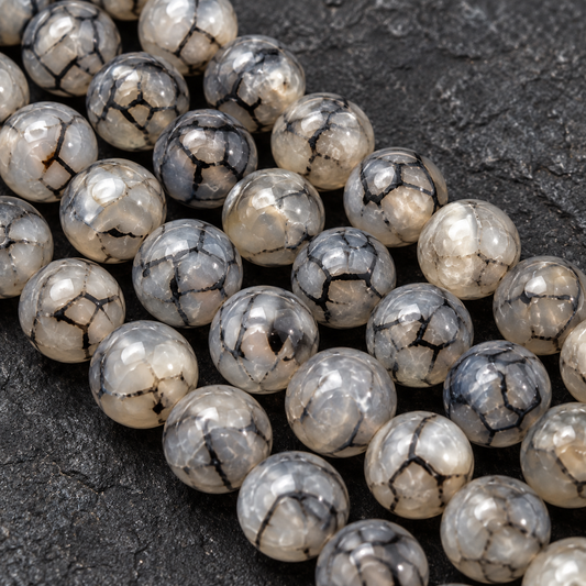 Gray Dragon Agate - dark close-up