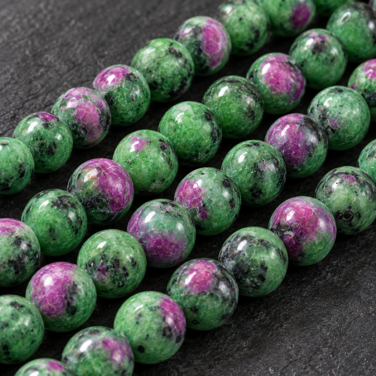 Ruby Zoisite - dark close-up