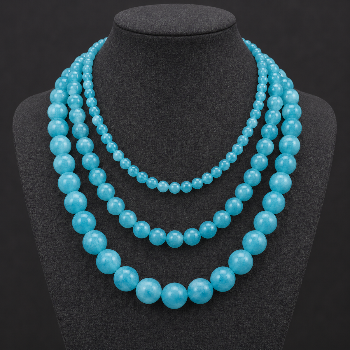 Blue Dead Agate - neck display